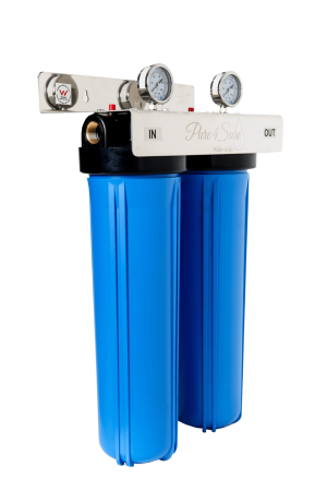 2-Stage Watermarked Whole House Water Filtration System- 20"x4.5"