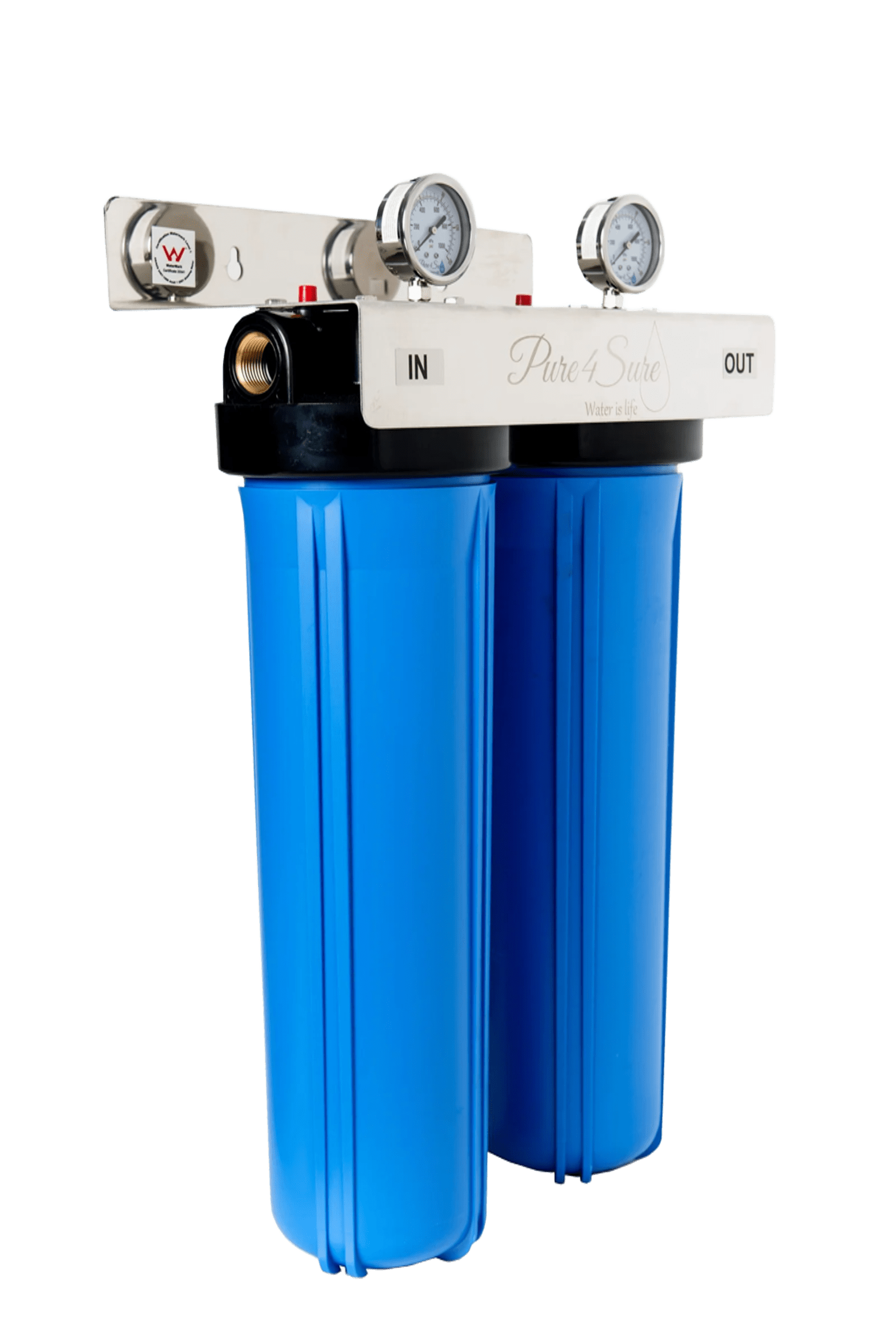 2-Stage Watermarked Whole House Water Filtration System- 20"x4.5"