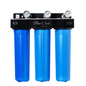 4-Stage Watermarked Whole House Water Filtration System- 20"x4.5"