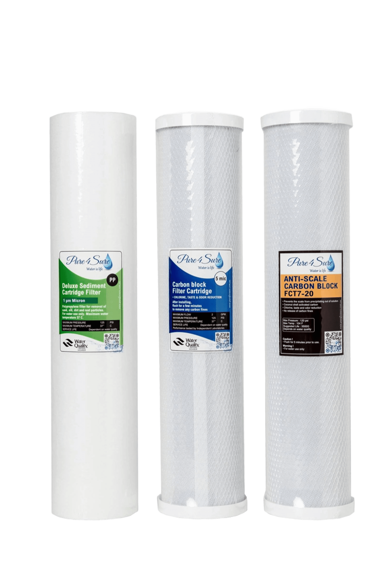 Cartridges for Whole House Water Filtration System - 20 inch x 4.5 inch