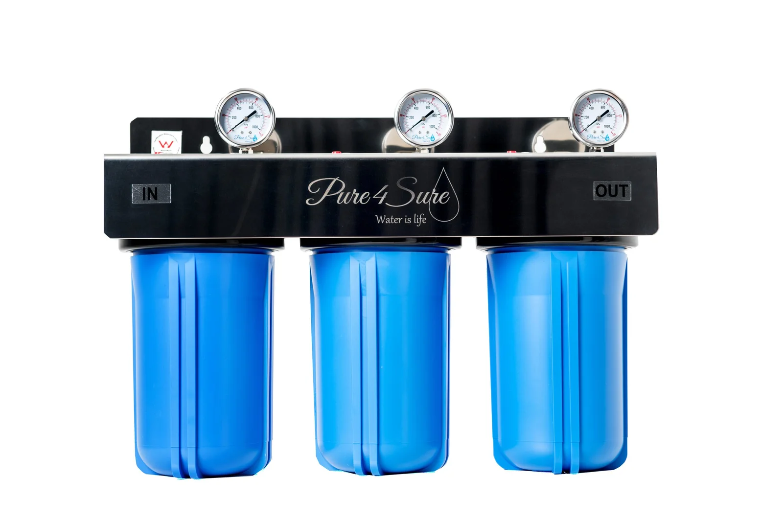 4 Stage Whole House Water Filtration System - 10 inch x 4.5 inch