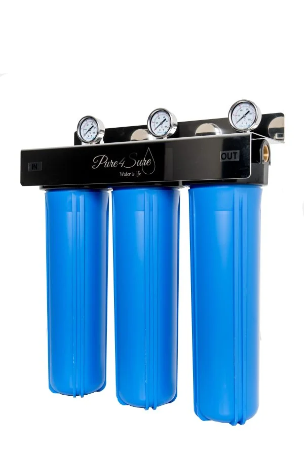 4-Stage Watermarked Whole House Water Filtration System- 20"x4.5" - Image 3