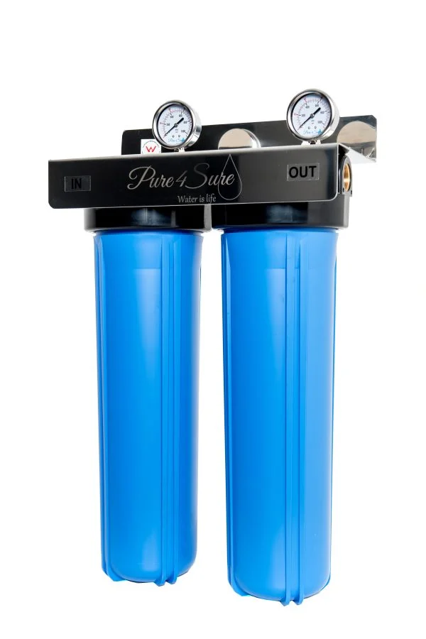 2-Stage Watermarked Whole House Water Filtration System- 20"x4.5" - Image 2