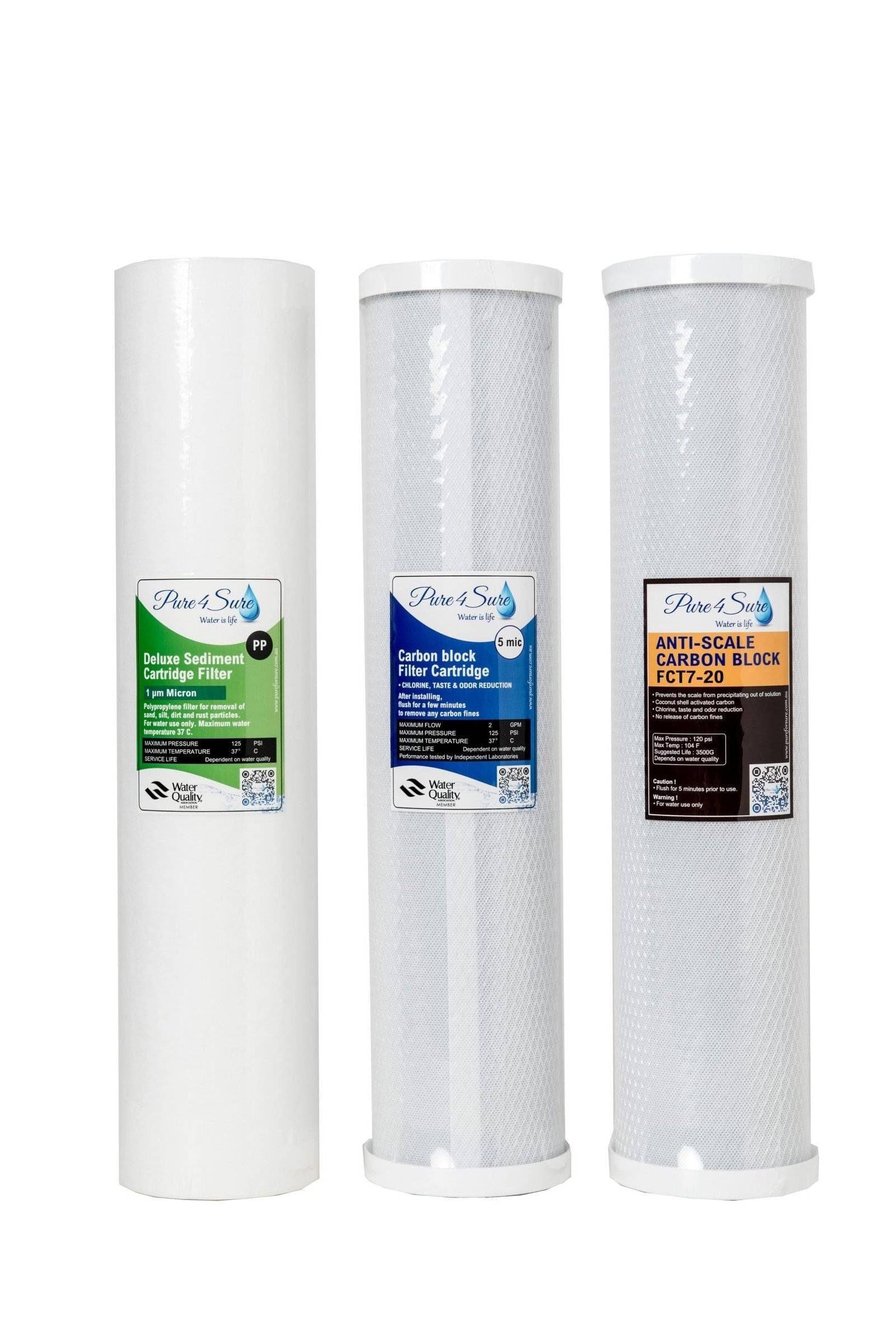 Cartridges for Whole House Water Filtration System - 20 inch x 4.5 inch
